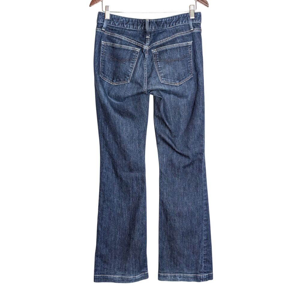 Gap 1969 Long & Lean Flare Denim Jeans Women's Size 4 Long Dark/Medium Wash